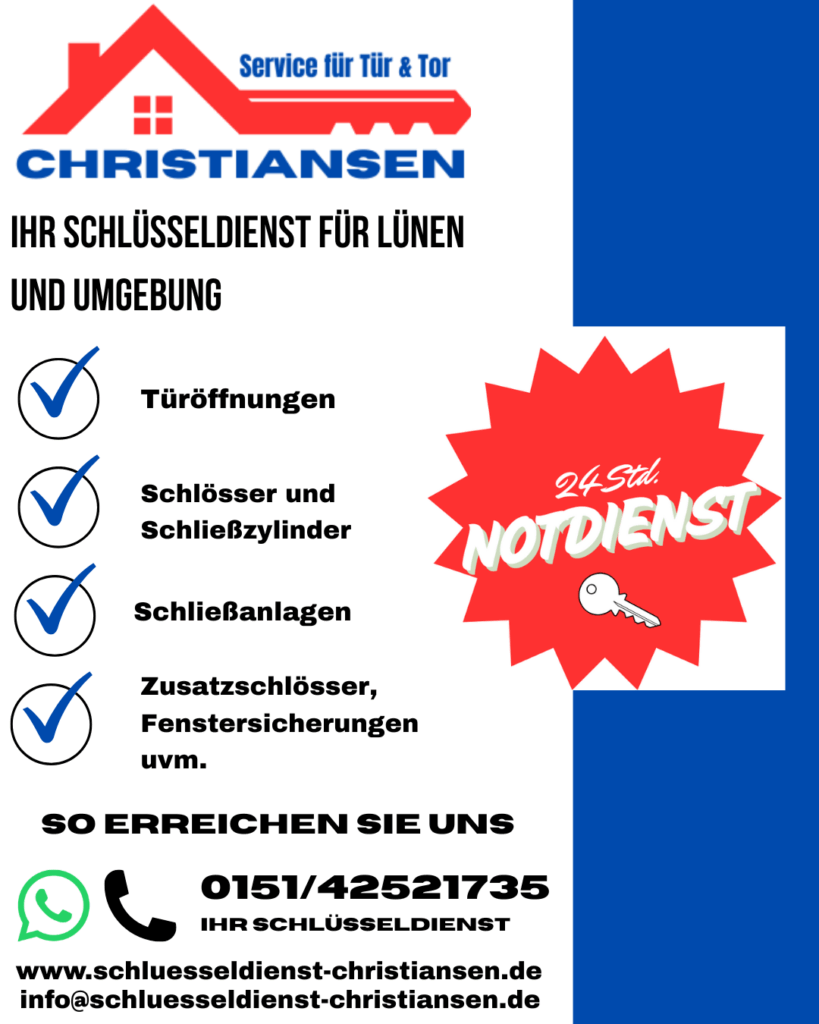 Schlüsselnotdienst für Lünen und Umgebung